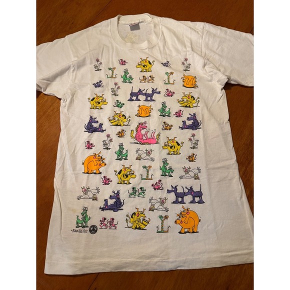 Fruit of the Loom Other - Vintage 90s Animal Sex Positions Single Stitch Humorous T-shirt Size Large